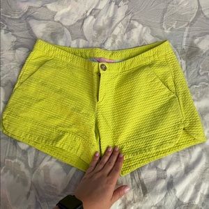 Neon yellow Lilly Pulitzer shorts